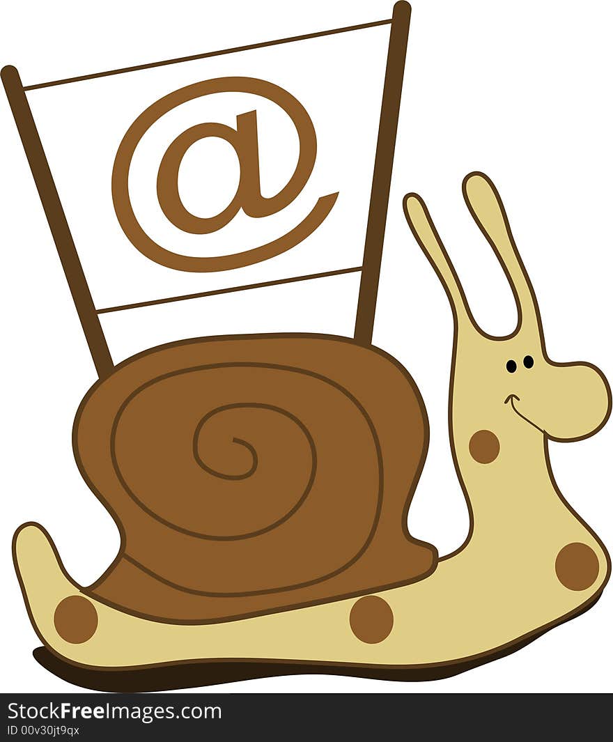 Cute snail imagery carrying a message. Cute snail imagery carrying a message