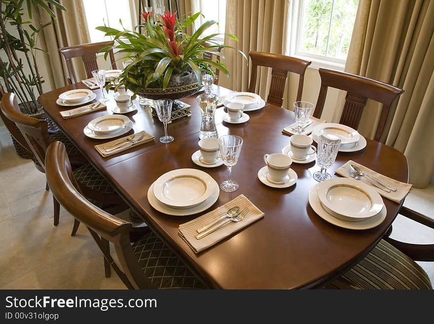 Luxury Home Dining Room.