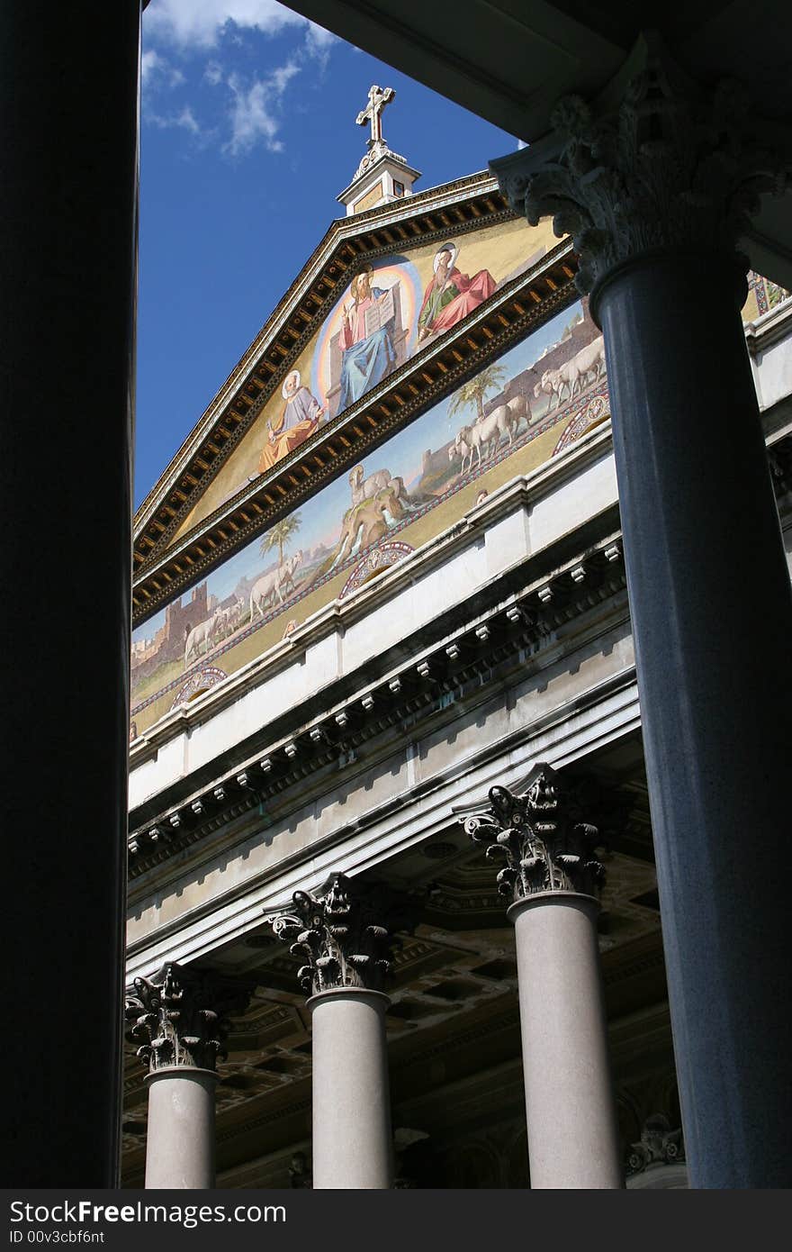 Basilica di San Paolo fuori le Mura — known in English as the Basilica of St Paul Outside the Walls or St Paul-without-the-Walls — is one of four churches considered to be the great ancient basilicas of Rome. The Roman Catholic Church counts among them St. John Lateran, St. Mary Major, and St. Peter's. Cardinal Andrea Cordero Lanza di Montezemolo, named in 2005, is the current archpriest of this basilica. The basilica was founded by the Roman Emperor Constantine I over what was believed to be the burial place of Saint Paul, where it was said that, after the Apostle's execution, his followers erected a memorial, called a cella memoriae, over his grave. Basilica di San Paolo fuori le Mura — known in English as the Basilica of St Paul Outside the Walls or St Paul-without-the-Walls — is one of four churches considered to be the great ancient basilicas of Rome. The Roman Catholic Church counts among them St. John Lateran, St. Mary Major, and St. Peter's. Cardinal Andrea Cordero Lanza di Montezemolo, named in 2005, is the current archpriest of this basilica. The basilica was founded by the Roman Emperor Constantine I over what was believed to be the burial place of Saint Paul, where it was said that, after the Apostle's execution, his followers erected a memorial, called a cella memoriae, over his grave.