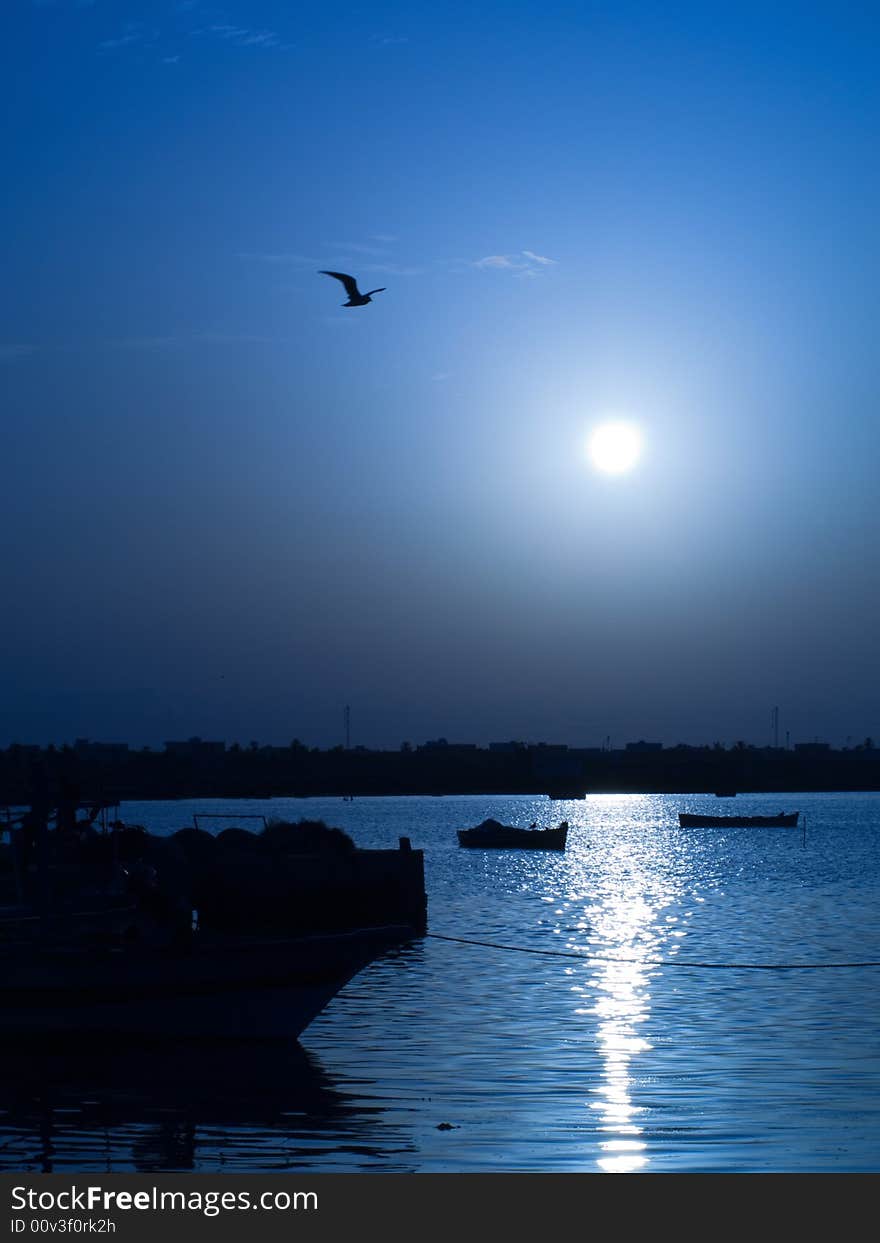 Sunrise in Djerba Island, Tunisia. Sunrise in Djerba Island, Tunisia.