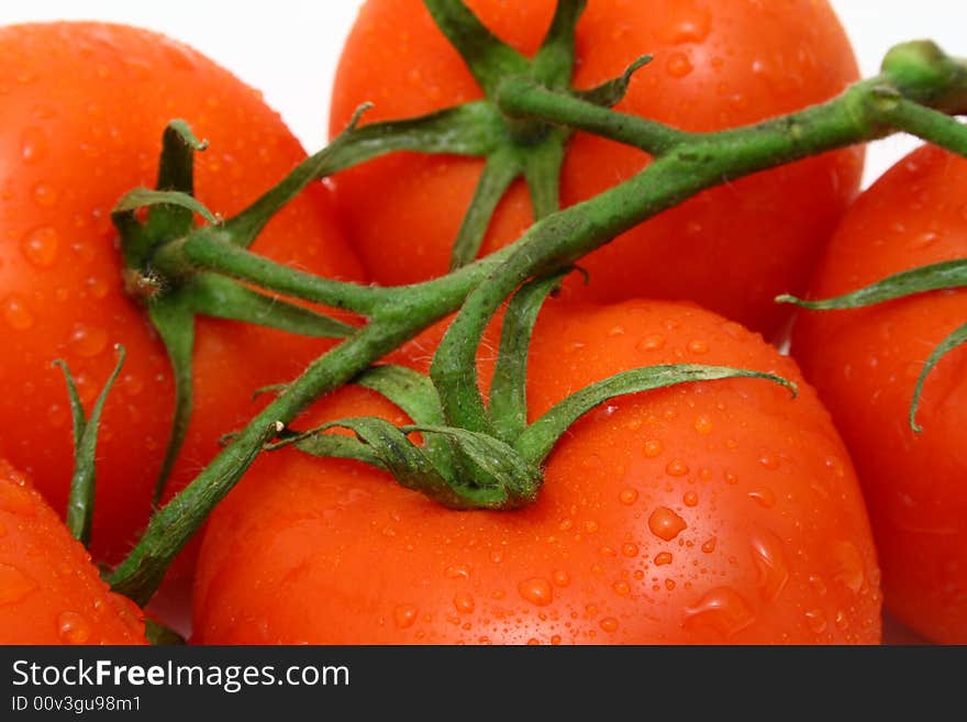 Close up on fresh and juicy tomatoes