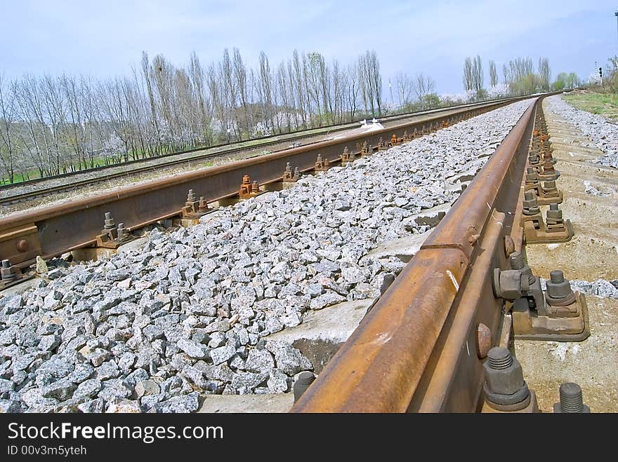 Steel rails of railway