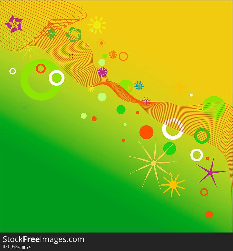 Abstract green and yellow background. Abstract green and yellow background