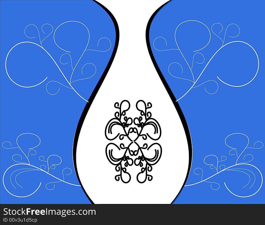 Vector illustration of a tribal pattern with a hear. Vector illustration of a tribal pattern with a hear