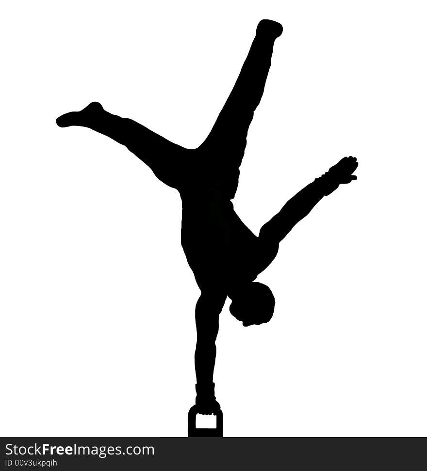 Silhouette of athlete