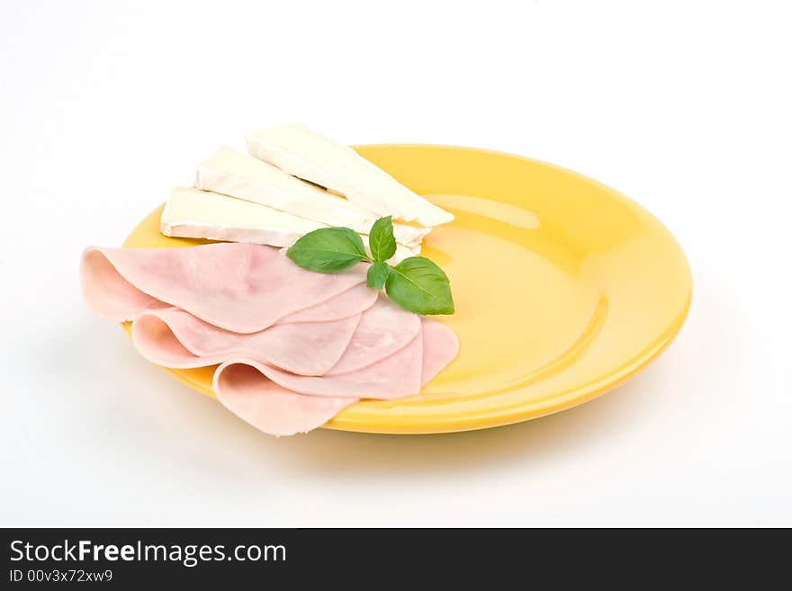 Ham And Cheese On A Plate