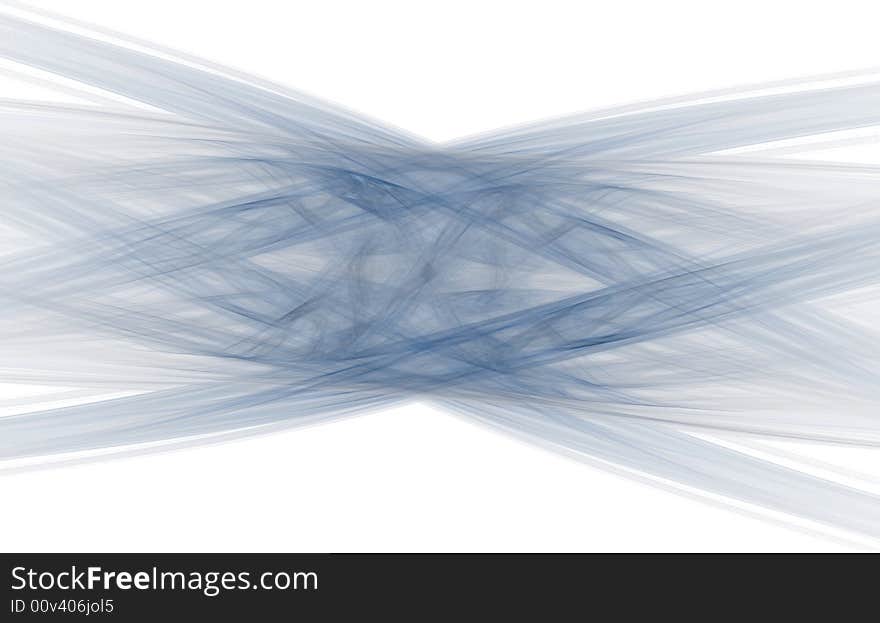 Abstract blue shape on white background