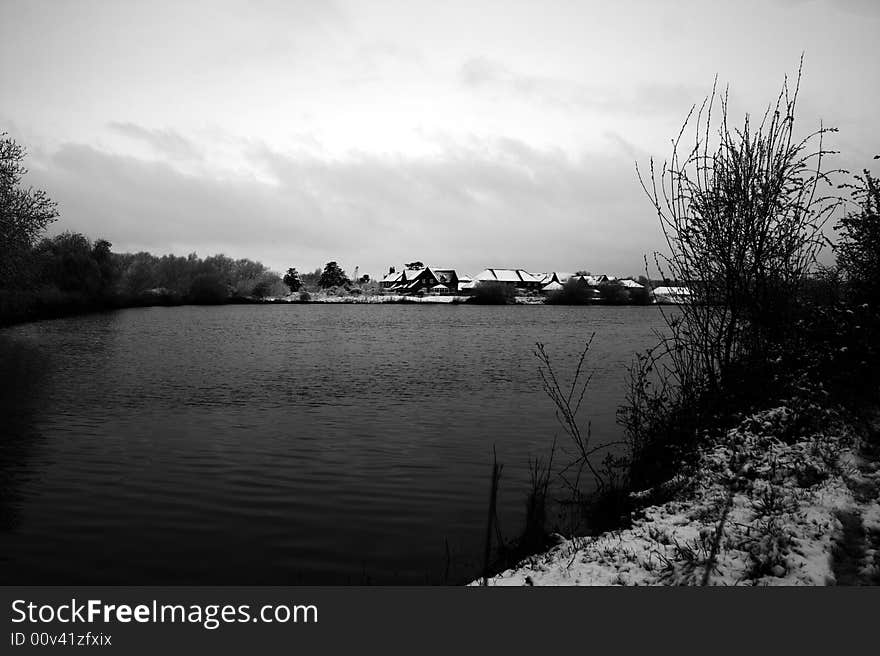 A large lake in Reading, Berkshire