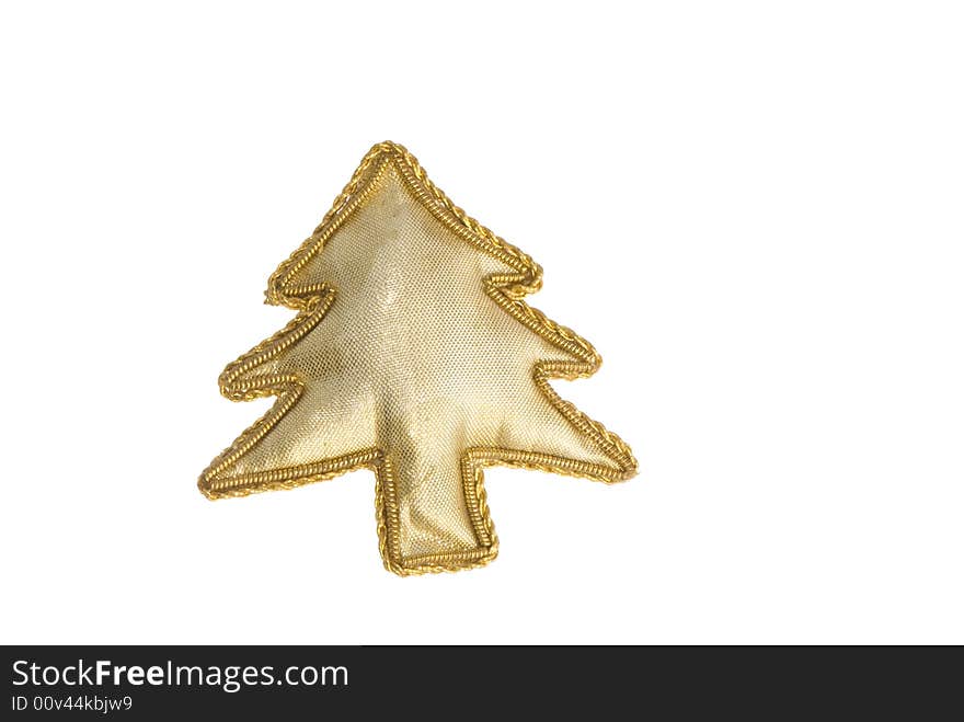 gold fir-tree for  christmas and celebration