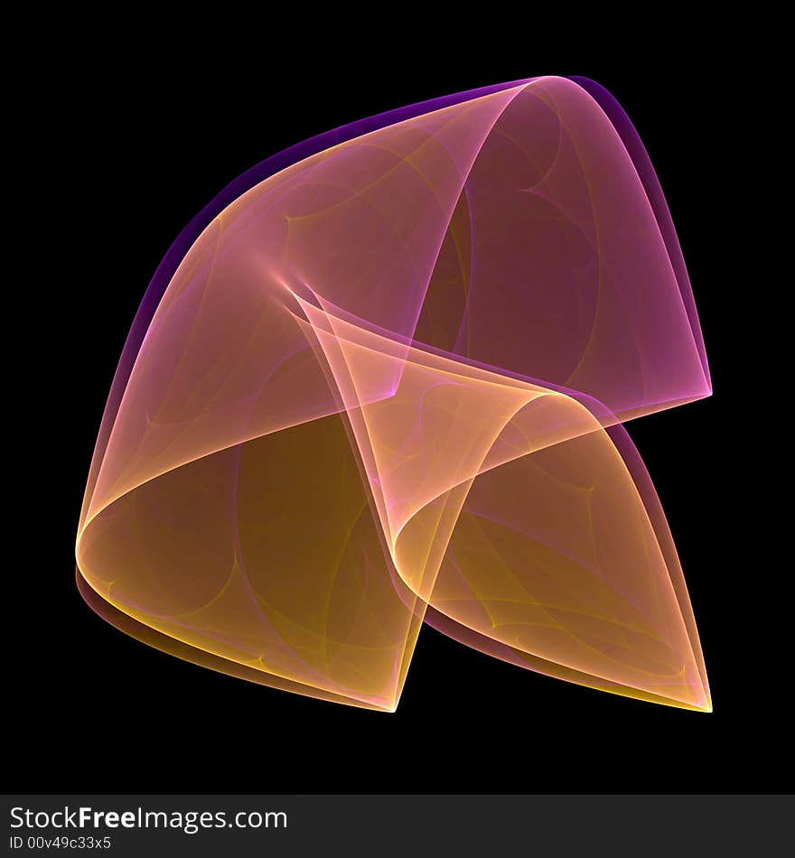 Abstract fractal image resembling origami