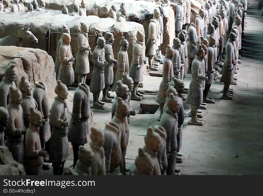 Terra cotta warriors in china