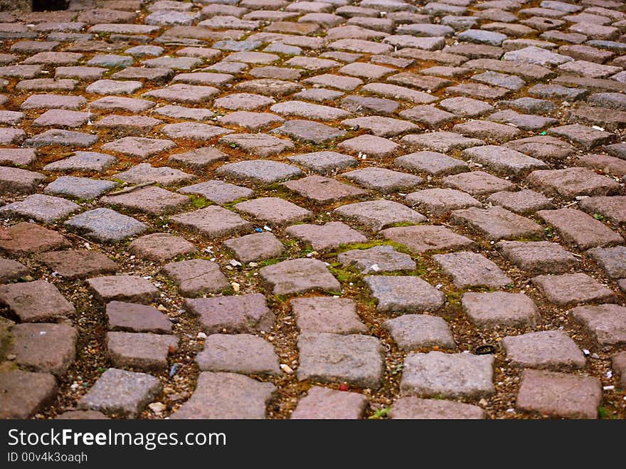 Cobbled path