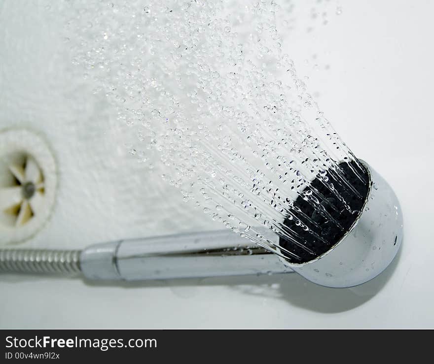 Water flowing in the shower