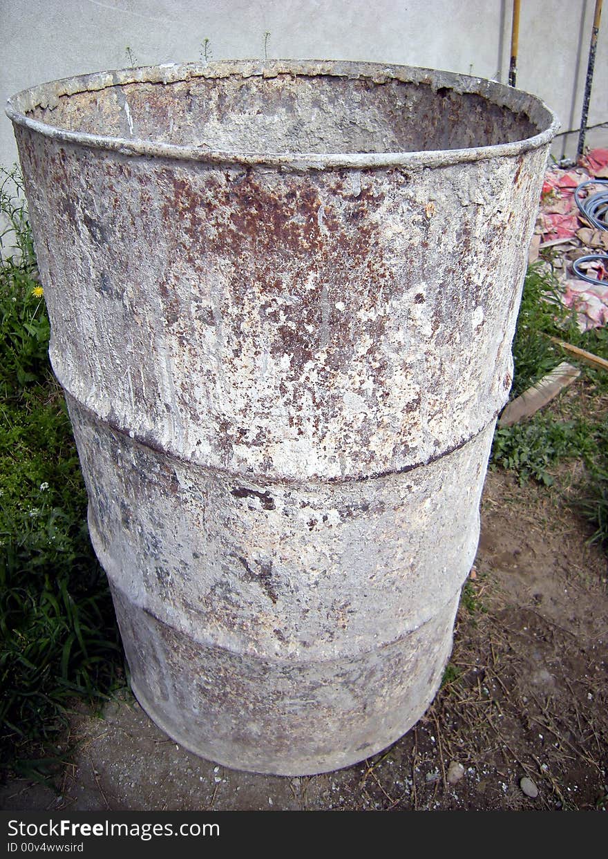 Old Barrel Stove - black white green