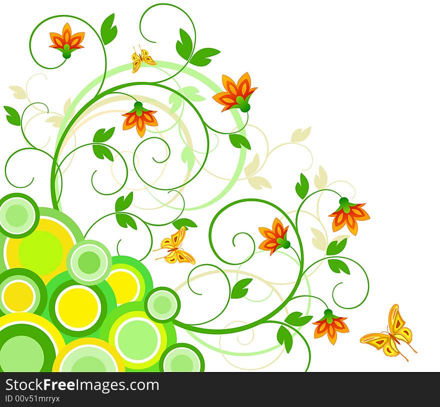 Floral art design vector illustration. Floral art design vector illustration