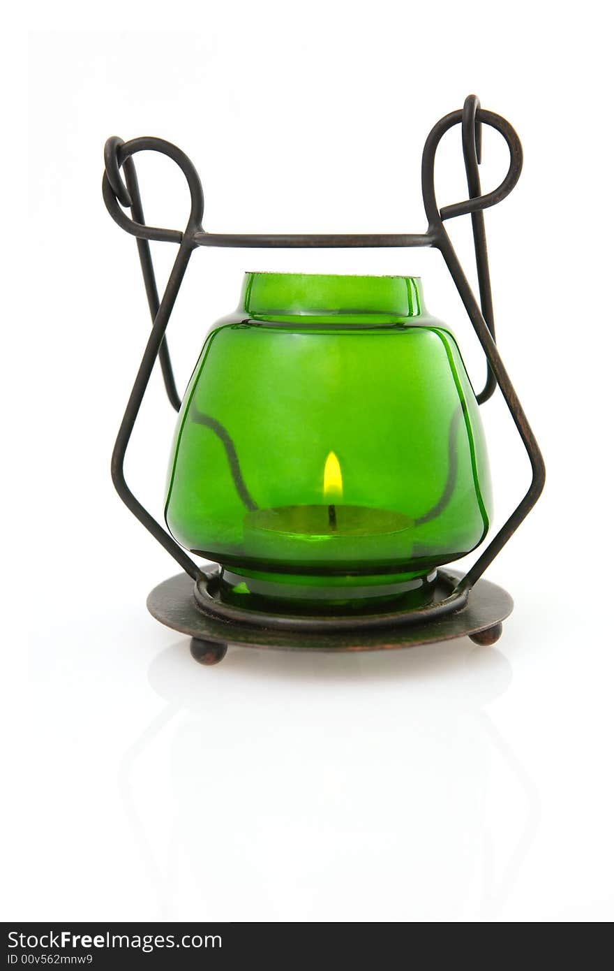 Green Candle Lamp