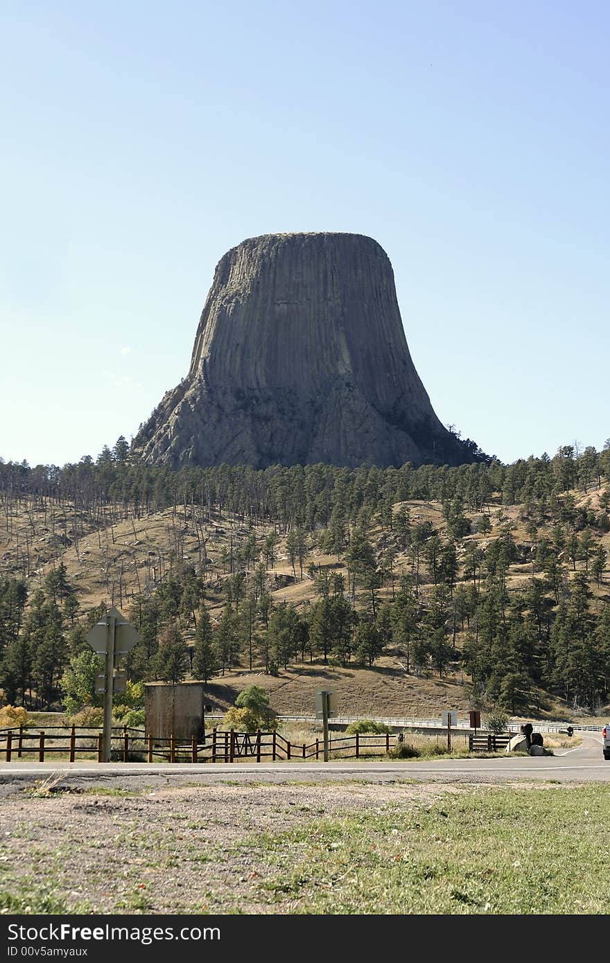 View of Devils Tower National Monument, Wyoming
