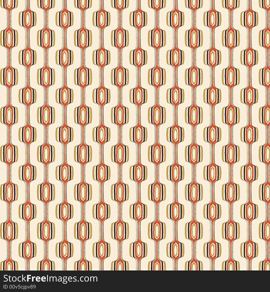 Orange and brown oval retro pattern and background. Orange and brown oval retro pattern and background