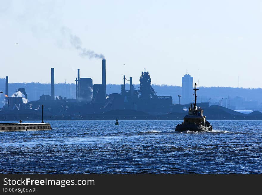 Tugboat In Harbor