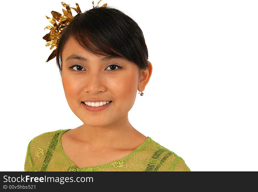 Girl with traditional dress from bali. Girl with traditional dress from bali