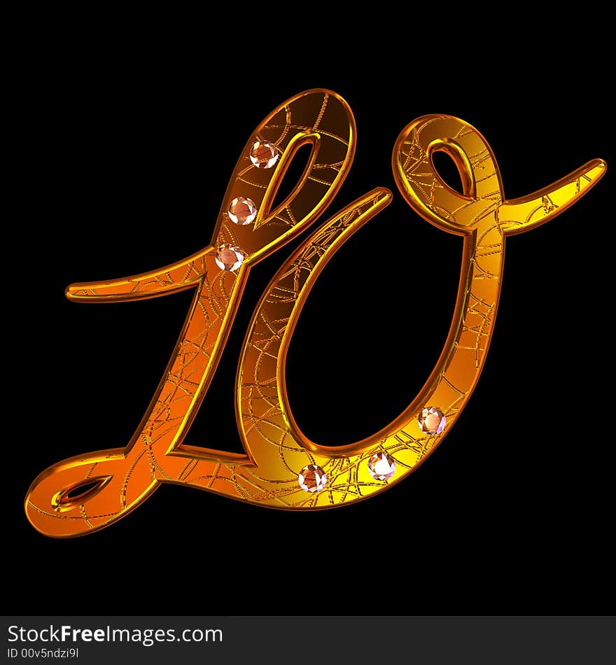 Gold figure ten decorated by brilliants. Perfectly will approach for anniversary or birthday. Three-dimensional visualization. 3d. Gold figure ten decorated by brilliants. Perfectly will approach for anniversary or birthday. Three-dimensional visualization. 3d