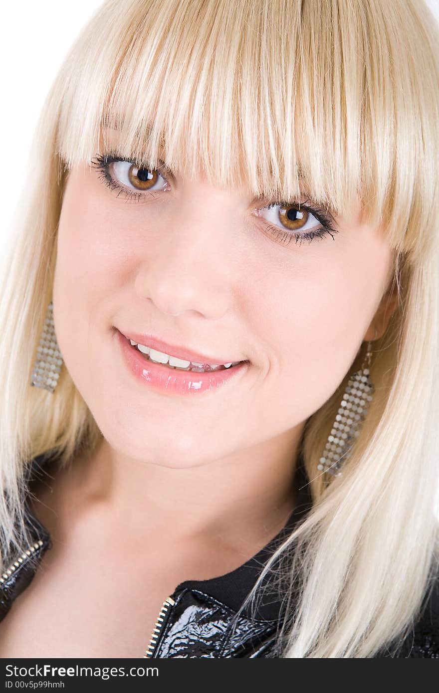 Portrait of blond smiling girl. Portrait of blond smiling girl