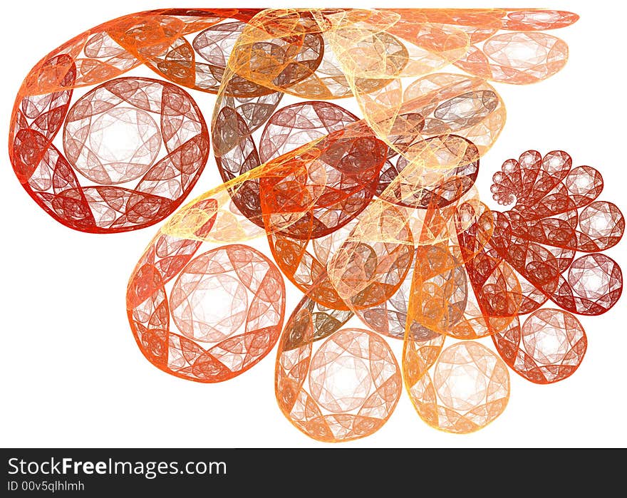 Abstract orange background on white. Abstract orange background on white