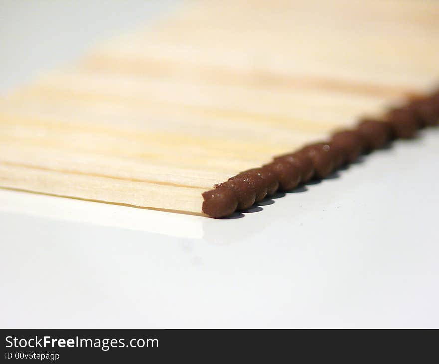 Matches on a white background. Matches on a white background.