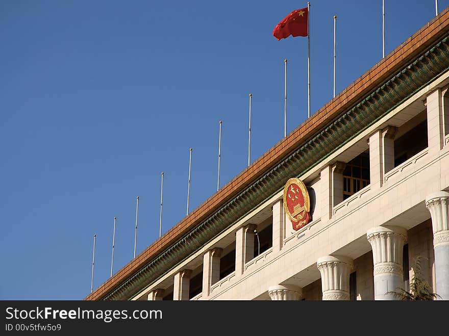 Architecture in beijing china with blue sky