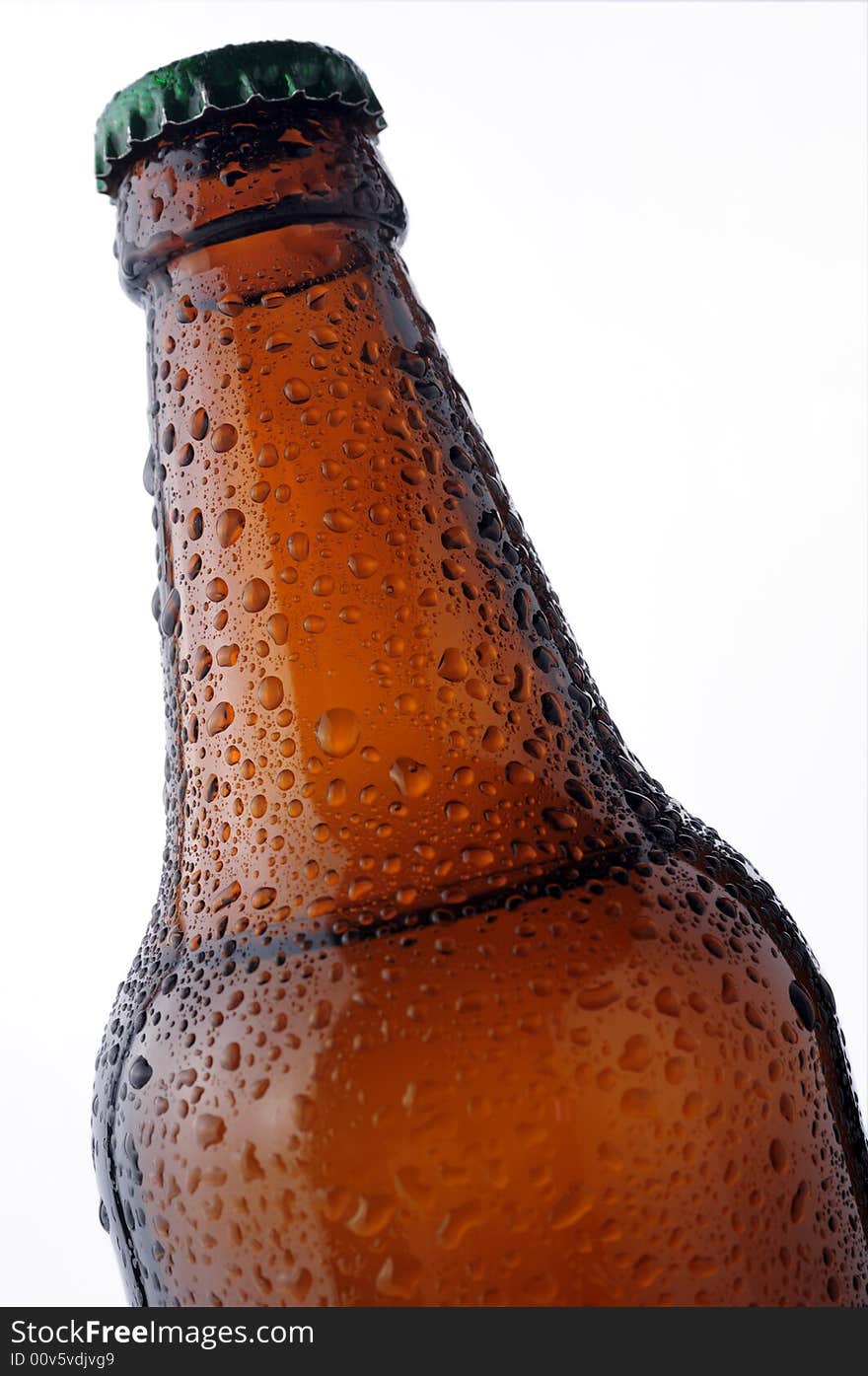 Beer Bottle with water drops