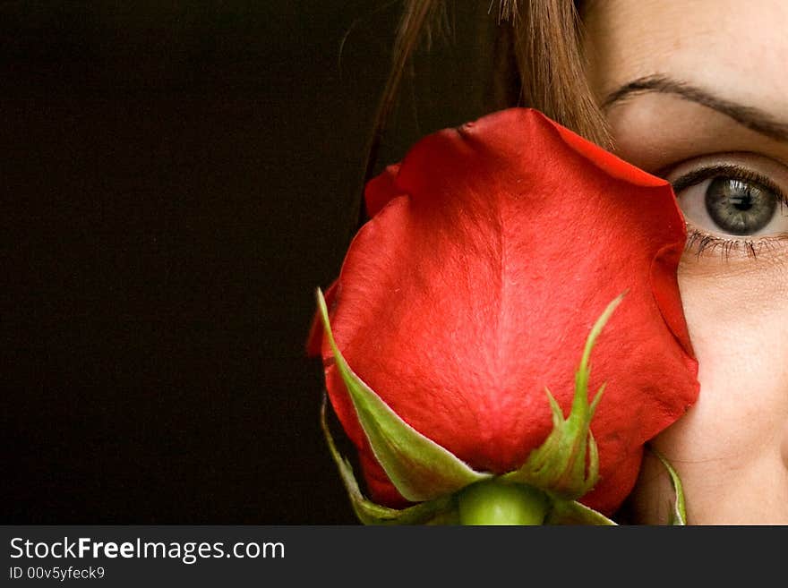 Girls with rose