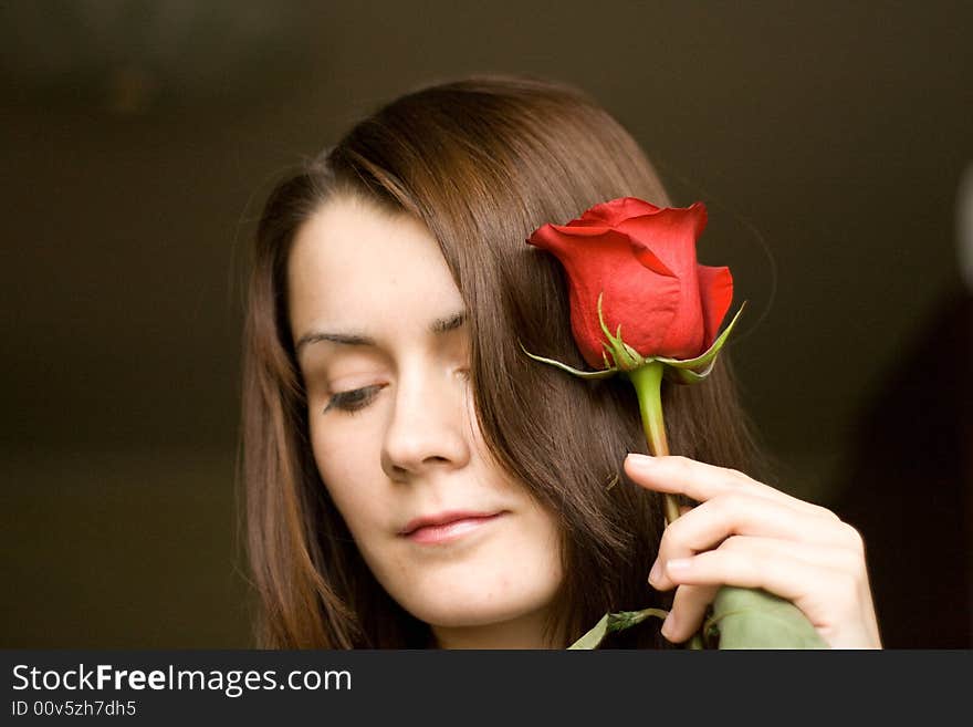 Girls with rose