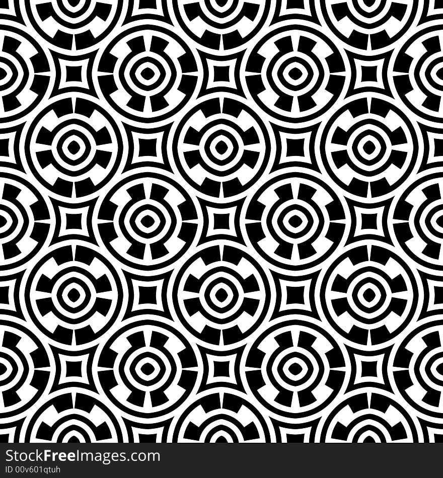 Abstract seamless black-and-white pattern - graphic illustration. Abstract seamless black-and-white pattern - graphic illustration