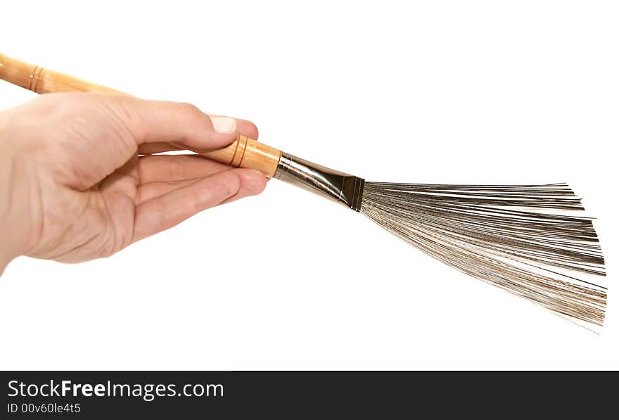 Complete set of drumsticks isolated on a white background