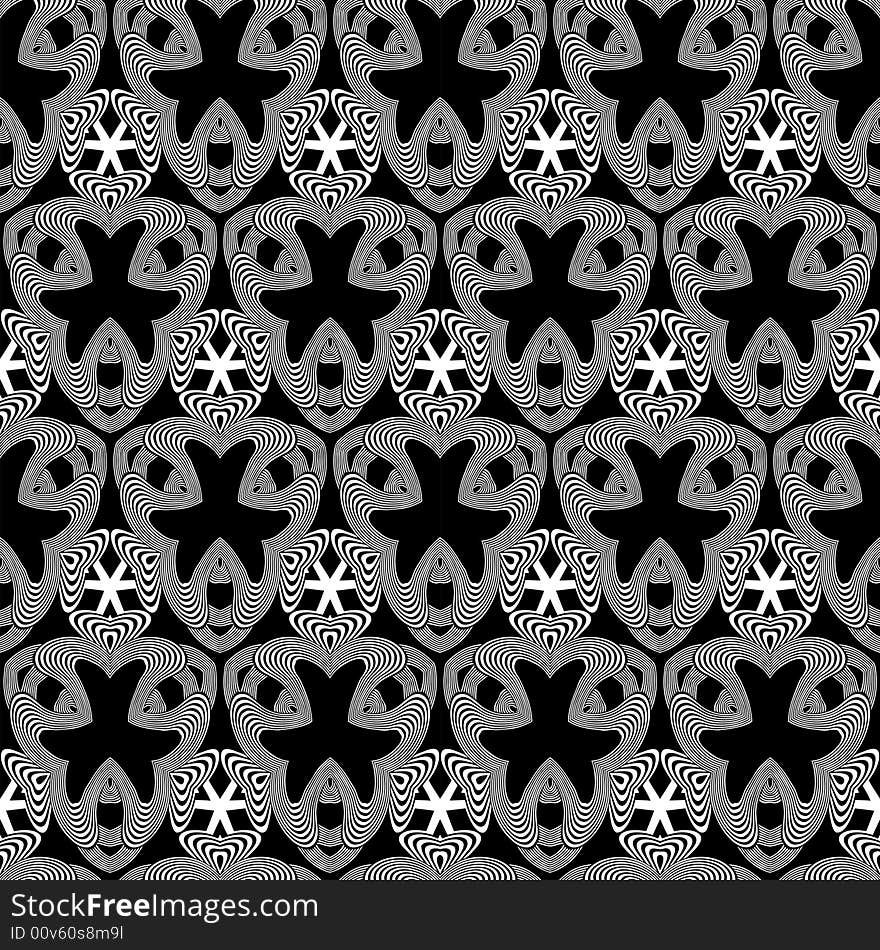 Abstract seamless black-and-white pattern - graphic illustration. Abstract seamless black-and-white pattern - graphic illustration