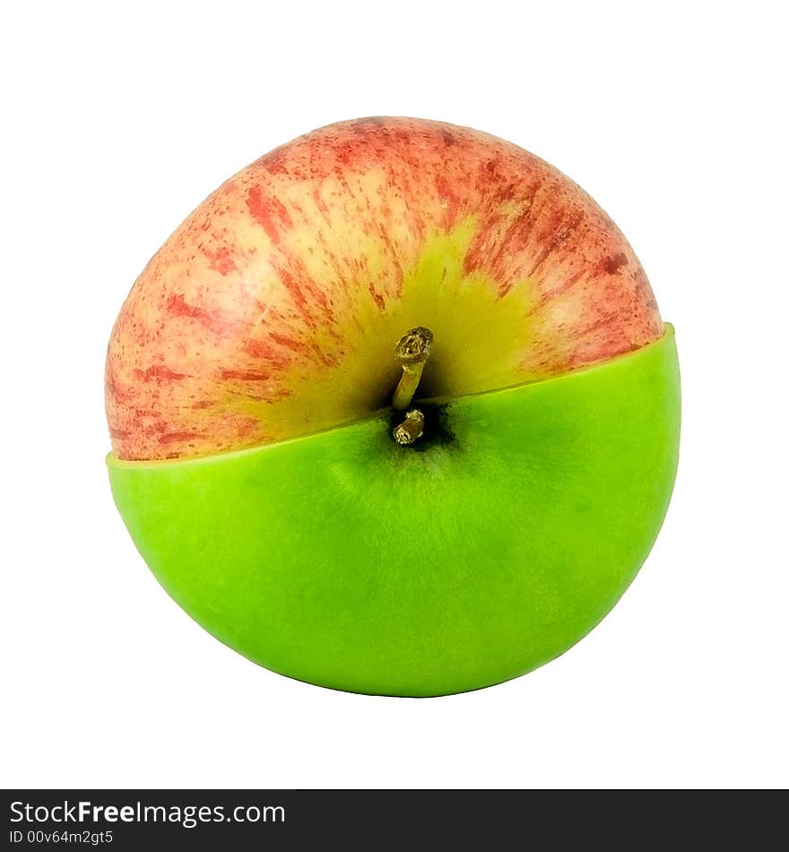 Green and red apples as a whole. Green and red apples as a whole