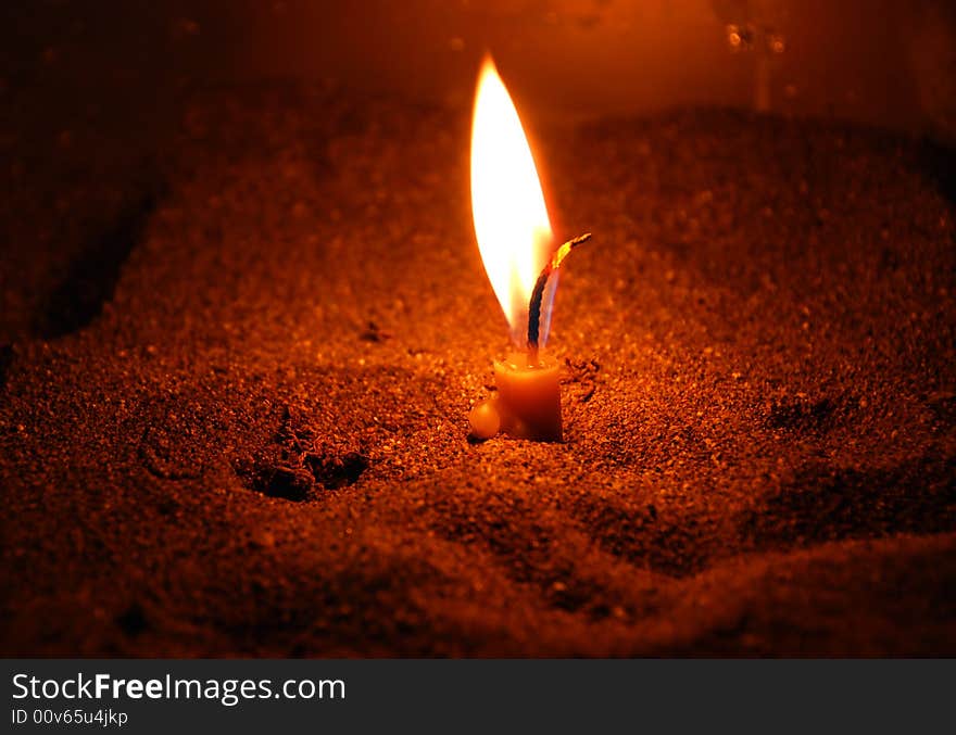 Candle light from a church candle.