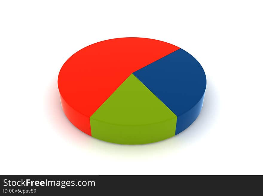 Statistics - 3d isolated multicolor diagram. Statistics - 3d isolated multicolor diagram