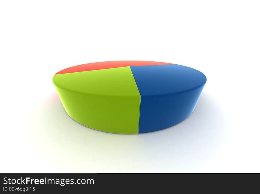 Statistics - 3d isolated multicolor diagram. Statistics - 3d isolated multicolor diagram