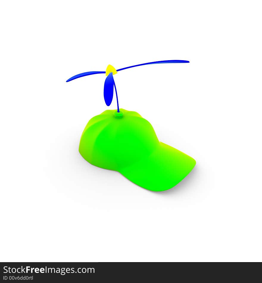 Green Cap With Toy Propellers