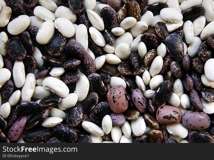 Coloured beans as background texture