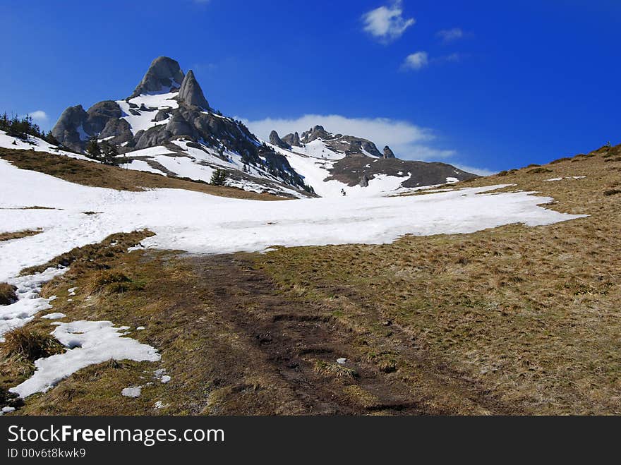 Ciucas mountains in romania