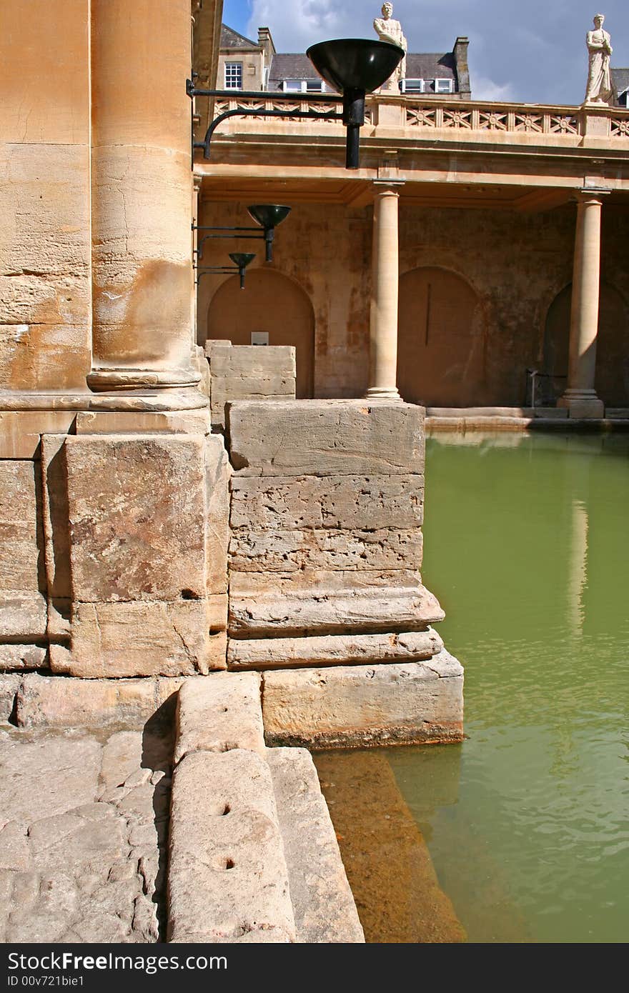 Ancient Roman baths in Bath, England