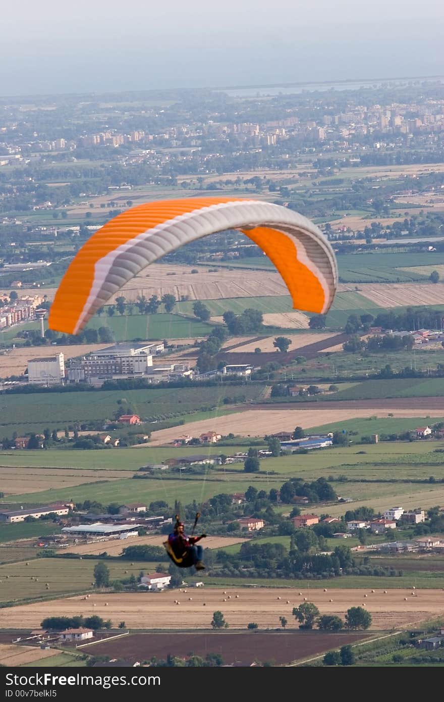 Alone in the sky while having fun. Alone in the sky while having fun