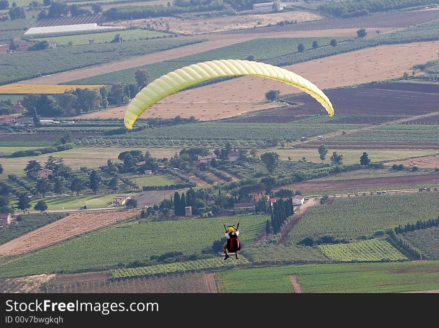 Flying over the plains