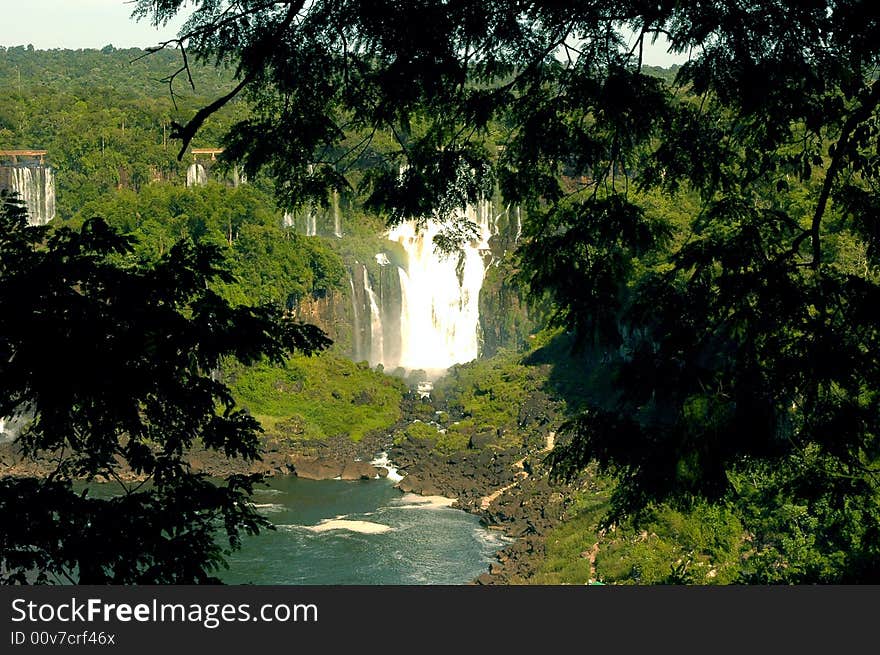 Sight of an Argentinian fall from Brazil. Sight of an Argentinian fall from Brazil