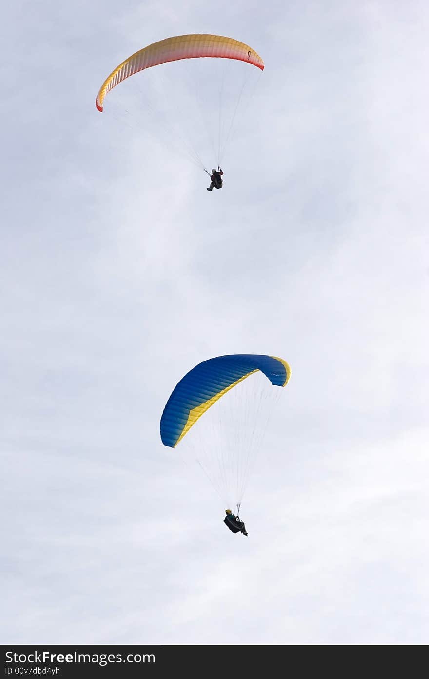 Flying over the town