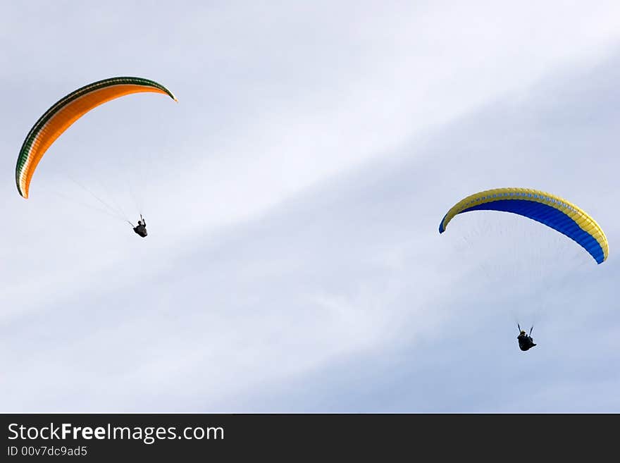 Flying over the town