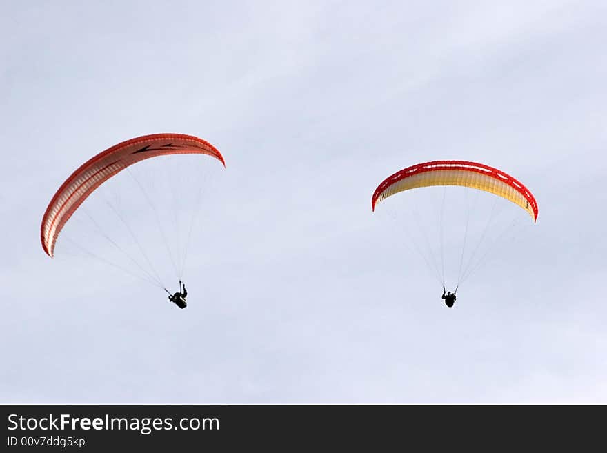 Flying over the town