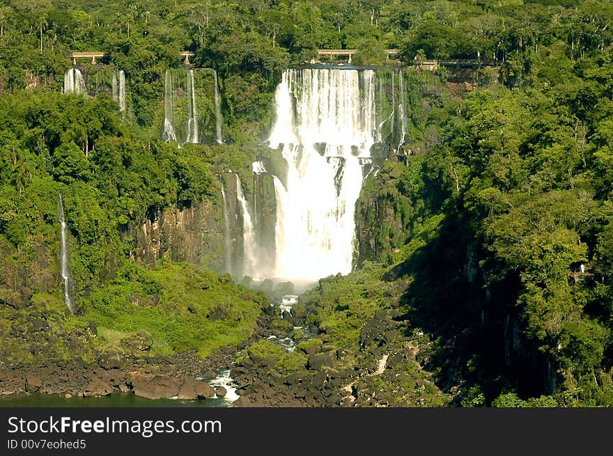 Argentinian falls from Brazil - Iguazu. Argentinian falls from Brazil - Iguazu